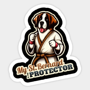 Karate St. Bernard Sticker